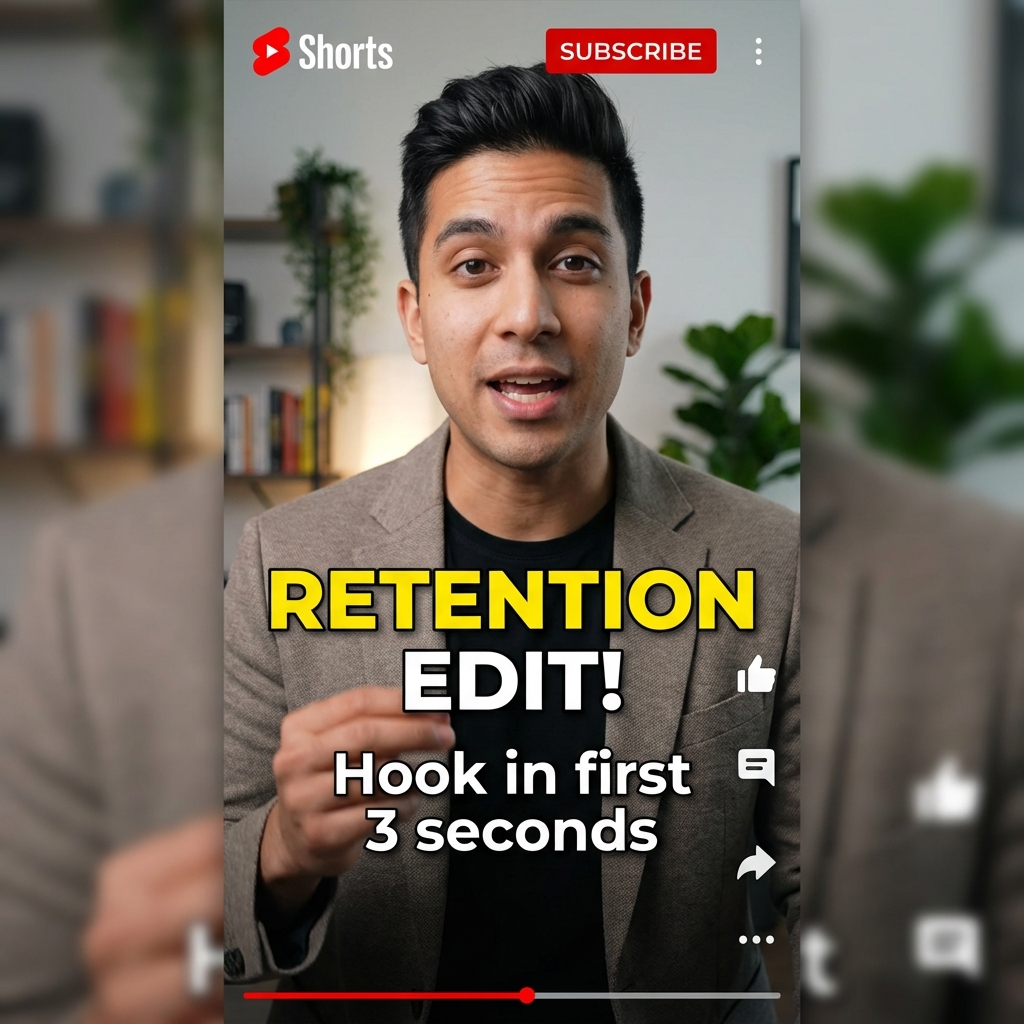 YouTube retention edit with hook and captions